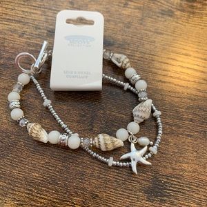 Double seashell bracelet